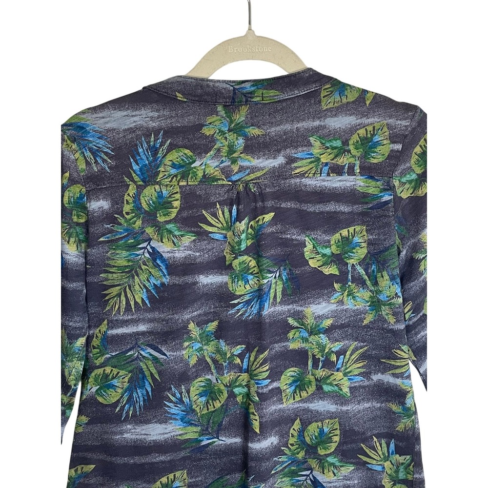Fresh Produce Womens Tropical Palm Print Slub Cotton 3/4 Sleeve Tunic Top SM USA - Picture 6 of 13